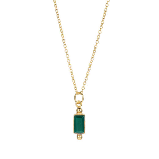 Green agate pendant necklace by Turquoise Mountain