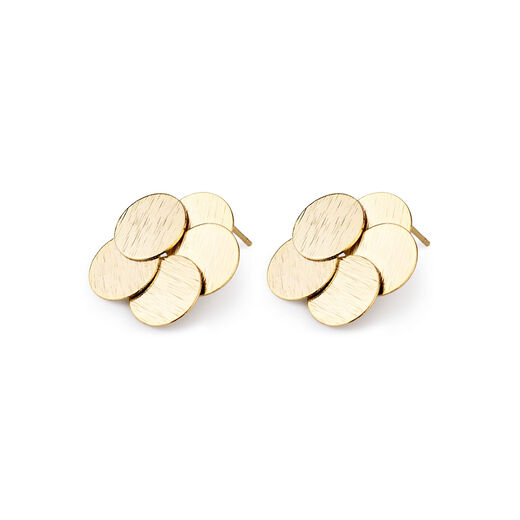 Overlapping circle stud earrings