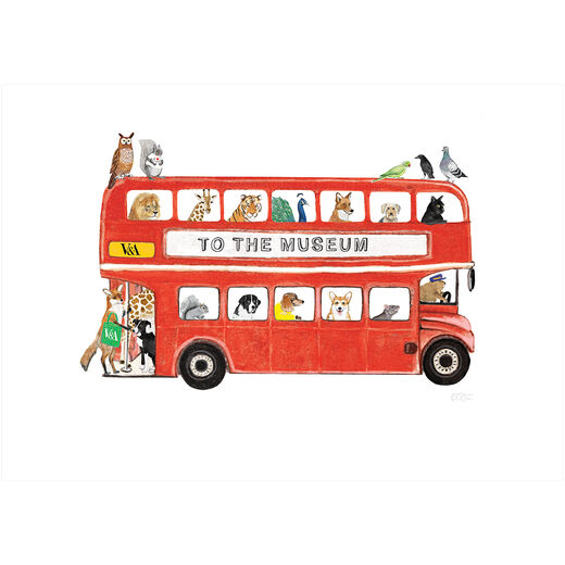 V&A London Bus print by Katie Viggers