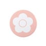 Mary Quant pink daisy button badge