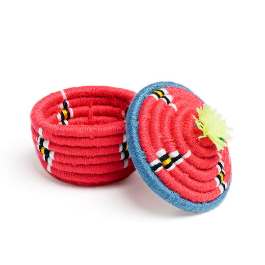 Mini coral Iranian kapu basket