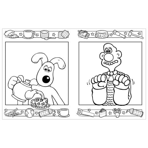 Wallace & Gromit colouring book