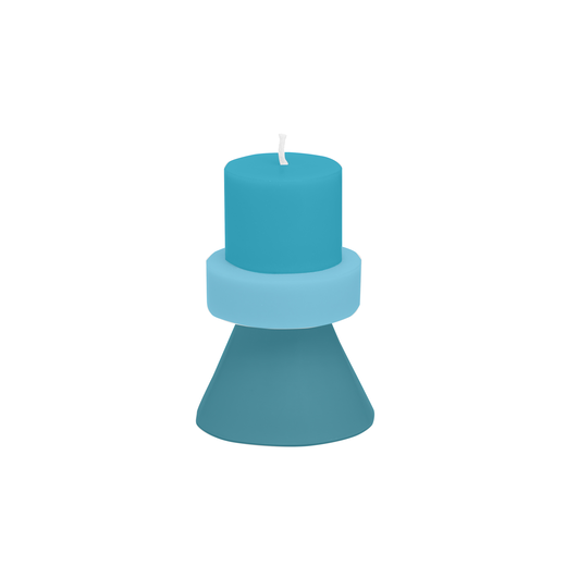 Mini blue cyan candle