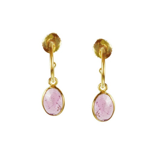 Pink tourmaline stud earrings by Mounir