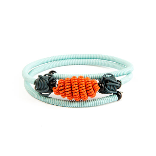 Blue mountain spiral bracelet by Mahatsara