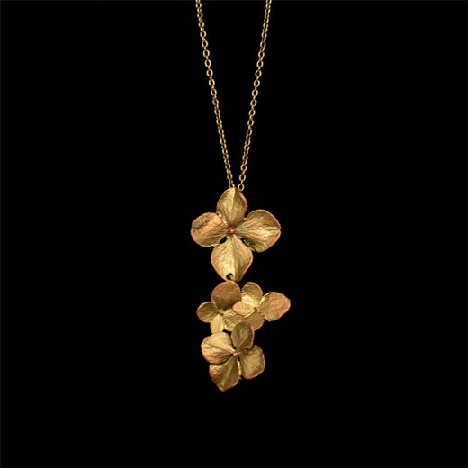 Hydrangea drop necklace by Michael Michaud