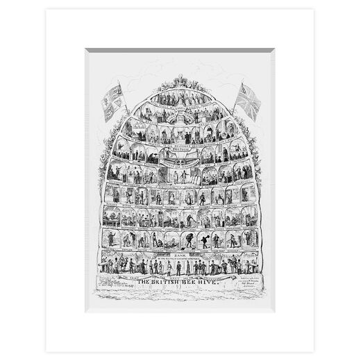 The British Bee Hive &ndash; mounted print