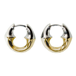 Gold and silver mini hoop earrings by SWEETLIMEJUICE