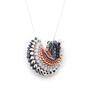 Copper and silver shell pendant necklace by Beloved Beadwork