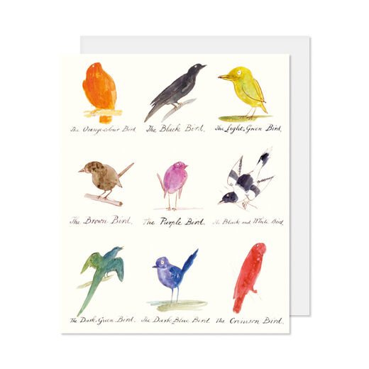 Lear birds greeting card