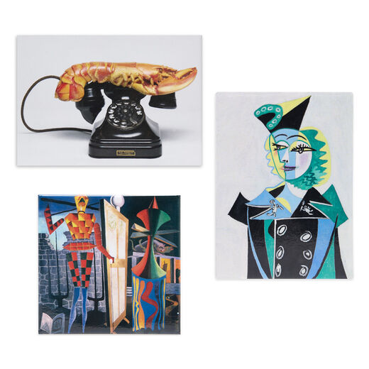 Surrealist icons magnets set