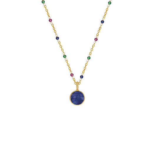 Sapphire rosary necklace by Mirabelle