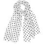 Black and white dot scarf