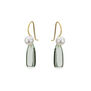 Green amethyst drop earrings by Mounir