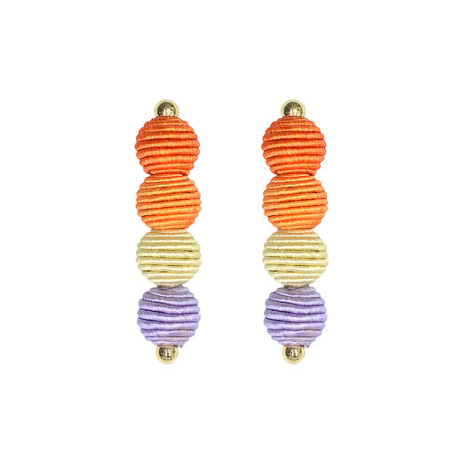 Orange gradient drop stud earrings