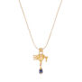 Blue cubic zirconia heart necklace by Ruby Jack