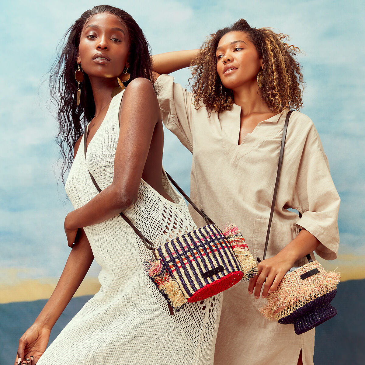 Hana Stripe Bag | Woven Raffia Bag | V&A Shop