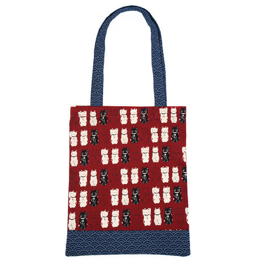 Lucky cat tote bag