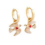 Love dove huggie earrings by Fable England