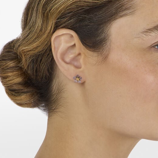 Forget-me-not stud earrings by Michael Michaud