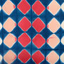 Red and blue diamonds silk scarf