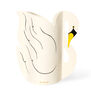 paper vase shaped as a white swan