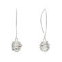 Silver wire wrapped Asteria drop earrings by Black & Sigi