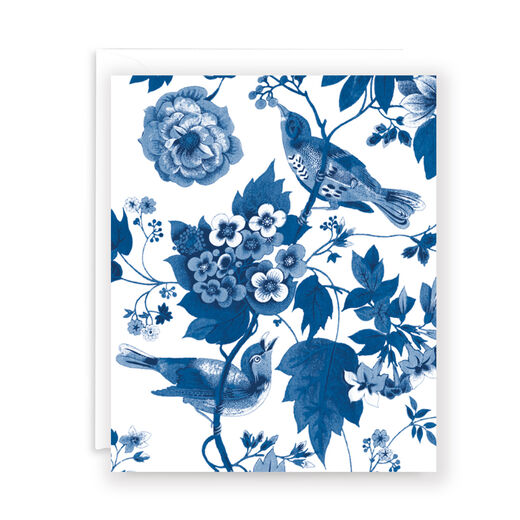 Birds and blossom greeting card