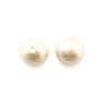 Cotton pearl stud earrings by Anq – 10mm