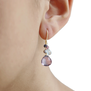 Amethyst cluster hook earrings by Mounir