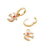 Love dove huggie earrings by Fable England