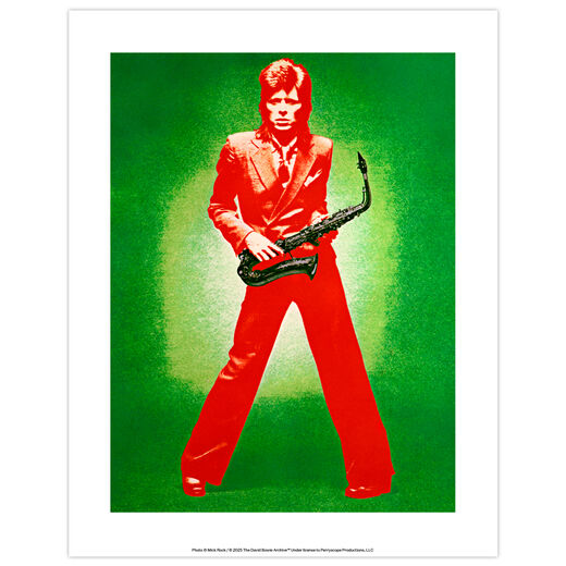 David Bowie with saxophone 11 x 14'' print