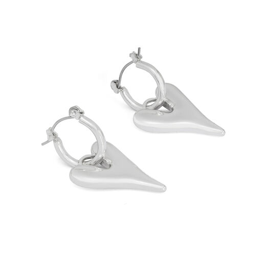 Chunky heart hoop earrings
