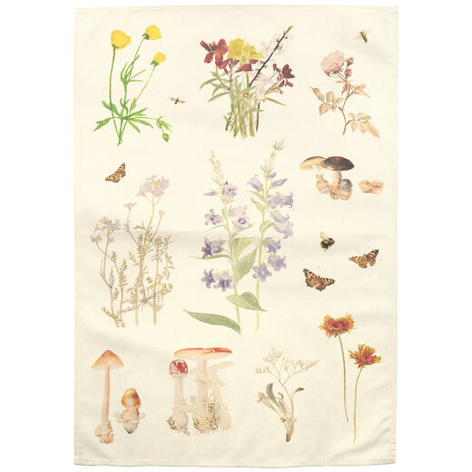 Beatrix Potter botanicals tea towel