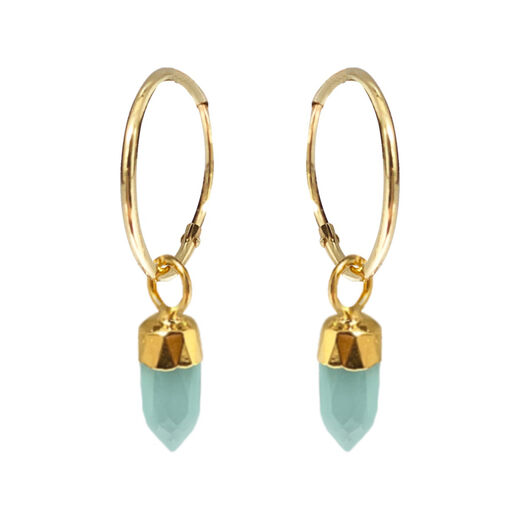 Aqua chalcedony earrings by Mirabelle