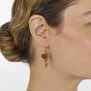 Chrysanthemum hook earrings by Michael Michaud
