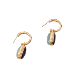 Amethyst and aqua chalcedony earrings by Carousel Jewels