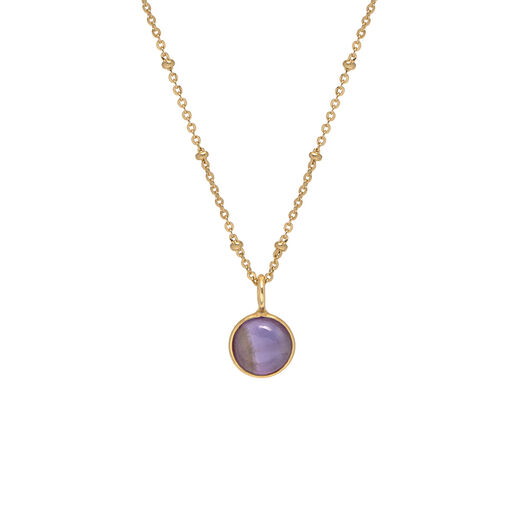 Amethyst round pendant necklace by Mirabelle
