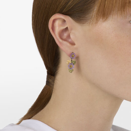 Giverny waterlily drop earrings by Michael Michaud