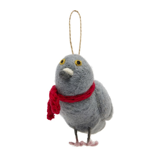 Pigeon with scarf felt decoration