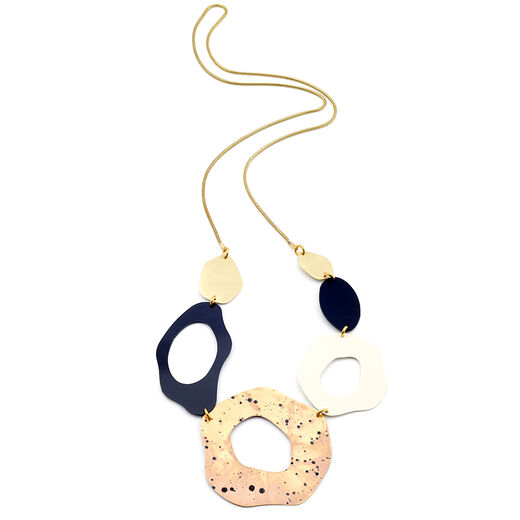 Black and golden statement necklace by Sibilia