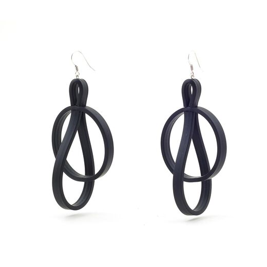 Teardrop hook earrings by Samuel Coraux