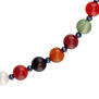 Multicoloured beads and freshwater pearl necklace