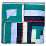 Large green patchwork quilt - assorted