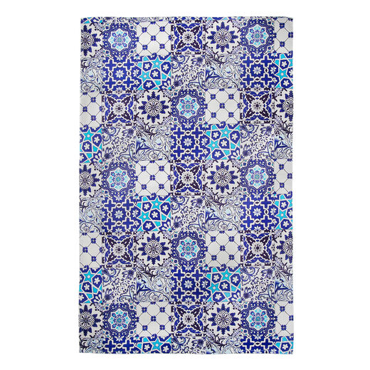 V&A blue tiles tea towel