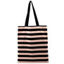 Pink stripe tote bag
