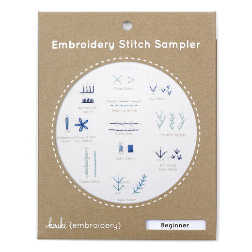 Beginner’s embroidery stitch sampler