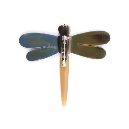 Blue dragonfly brooch