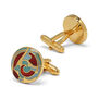 Owen Jones red and blue swirl enamel cufflinks by Azga