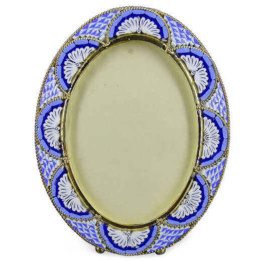 Oval mosaic frame by Filippini & Paoletti